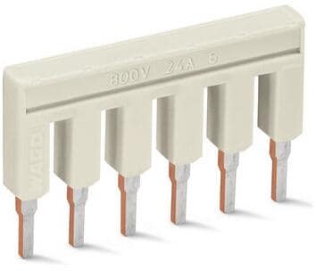 Wago 2002-406 Brücker, 6-fach, isoliert, lichtgrau