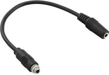 InLine Audio Adapterkabel zum Einbau 1x mit Gewinde, 3,5mm Stereo BU/BU, 0,2m (99303I)
