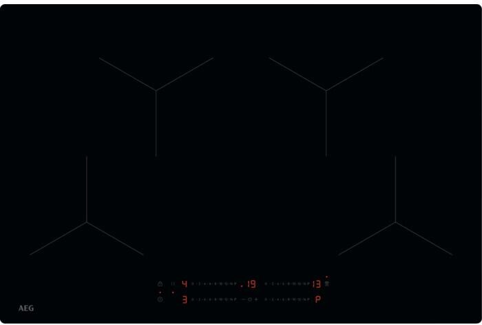 AEG OIO84A00IB Autarkes Induktionskochfeld, 77 cm breit, Kindersicherung, Automatikkochstellen, Verriegelungsfunktion, Rahmenlos, schwarz