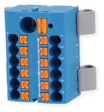 Phoenix Contact PTFIX 6/12X2,5-NS35A BU Verteilerblock mit Einspeisung, 13-Polig, blau