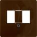 Berker 145801 Zentralplatte mit TAE Ausschnitt, Zentralplattensystem, Arsys, braun glänzend