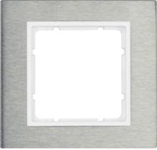 Berker 10113609 Rahmen, 1fach, B.7, Edelstahl/polarweiß matt