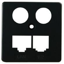 HOMEWAY HW-ZP-EK11 LAN/RJ11 Zentralplatte 50mm anthrazit