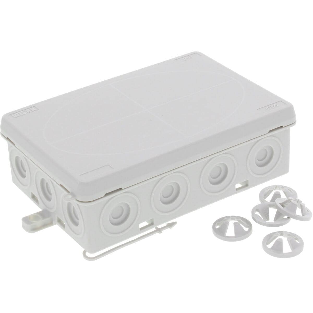 Wiska KA 016/5xZER LG Feuchtraumdose, 6mm², mit Zugentlastungsring, lichtgrau (10110197)
