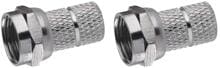 EMOS K7351.2 Konnektor F-Stecker für Koaxialkabel CB113, VPE 2 Stück, (1807100802)