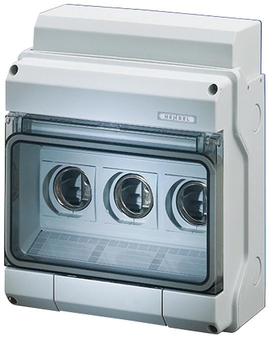 Hensel KV 9363 Sicherungsgehäuse, je PE/N Anzahl x Querschnitt 2 x 25 mm², 8 x 4 mm² Cu