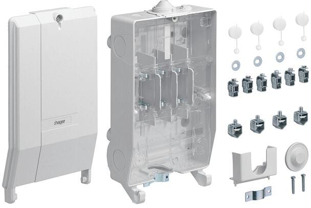 Hager ZAN334C Hausanschlusskasten IP54, KH00, Baureihe K3, 1x3NH00, plombierbar