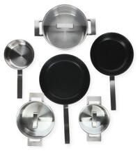 Siemens HZ9SE060 Kochgeschirr-Set, induktionsgeeignet, backofenfest, 6-teilig, edelstahl