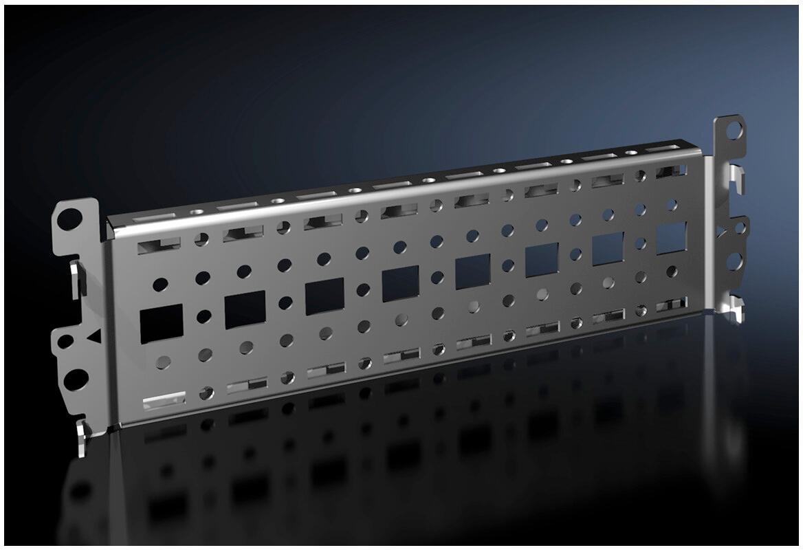 Rittal VX 8617.000 System-Chassis 18 x 64 mm, für äußere Montageebene, für B/T: 300 mm, 1 VE/Pack = 4 Stück