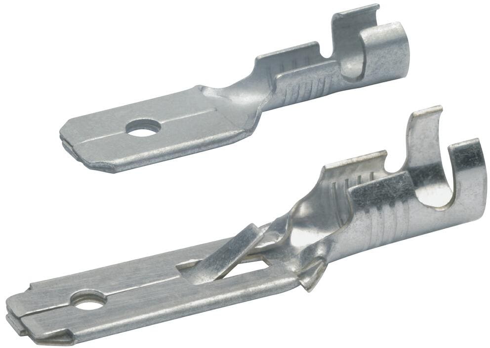 Klauke 2230 Nicht-isolierte Flachstecker, 1,5-2,5qmm, 6,3x0,8 mm, Messing