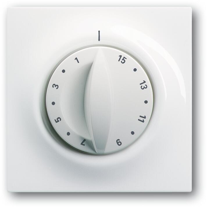 Busch-Jaeger 1770-74 Zentralscheibe mit Drehgriff, impuls, mit Aufdruck, alpinweiß (2CKA001753A4906)