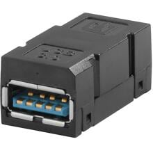 Weidmüller IE-BI-USB-3.0-A Einsatz USB, Flanscheinsatz, FrontCom® Vario, Typ A, IP20, schwarz (1487920000)