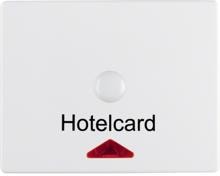 Berker 16410069 Hotelcard-Schaltaufsatz mit Aufdruck und roter Linse, Arsys, polarweiß glänzend