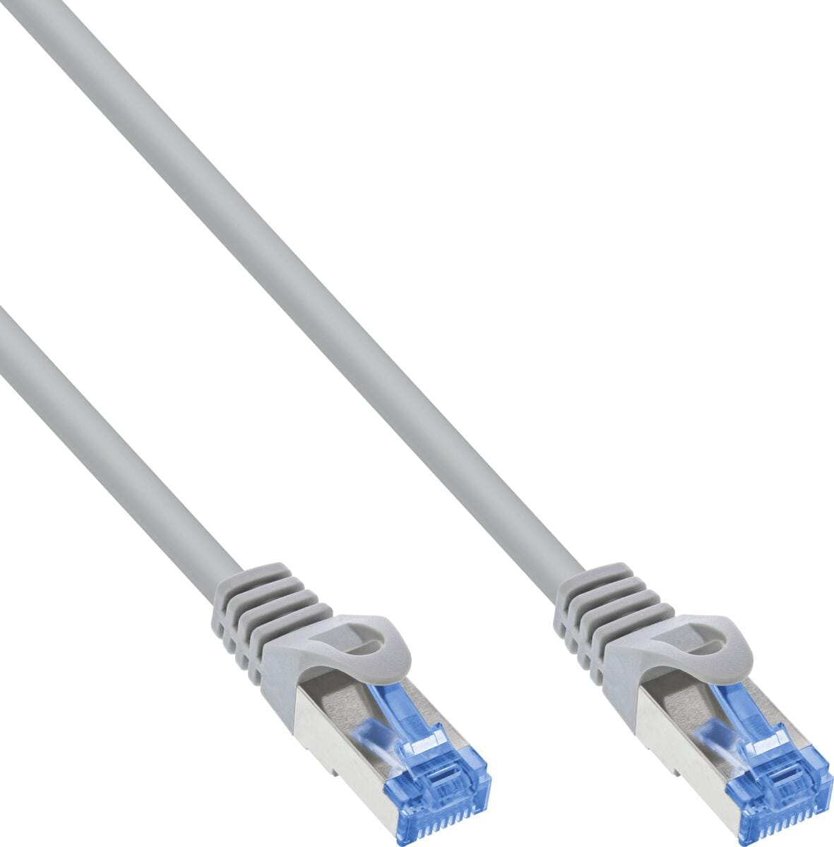 InLine Patchkabel, Cat.6A, S/FTP, TPE flexibel, grau, 15m (74815)
