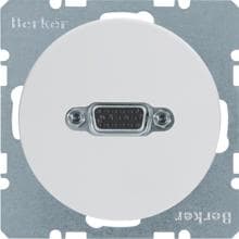 Berker 3315402089 VGA Steckdose, R.1/R.3, polarweiß glänzend