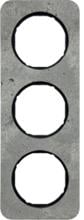 Berker 10132374 Rahmen, 3fach, R.1, Beton grau/schwarz glänzend