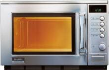Sharp R22AM Gastro-Mikrowelle 1500 W, 20 l, 4 Stufen, SoftTouch, Edelstahl