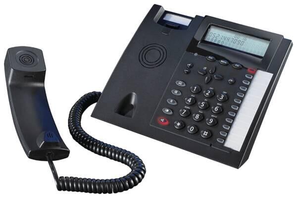 AGFEO T18 schwarz Analoges Tischtelefon 3-zeiliges Display (6101179)