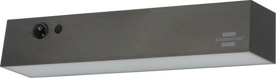 Brennenstuhl Solar LED Strahler SOL 1000 Cubus, Wandleuchte, mit Bewegungsmelder und Dämmerungssendor, grau (1173740001)