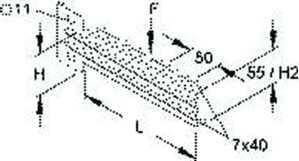 Niedax KTUM400 Ausleger zur Hängestielmontage, mittelschwer, 83x405 mm, 1,2 kN, bandverz.