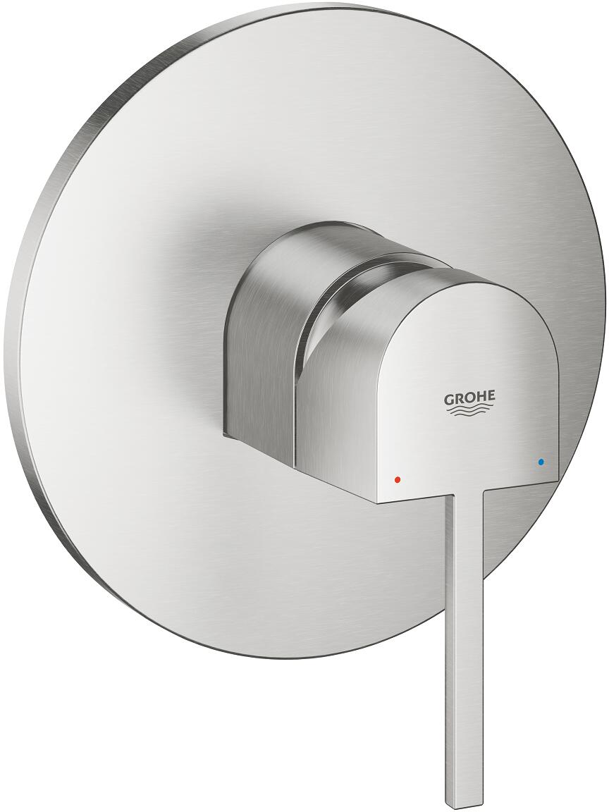 GROHE Plus Einhand-Brausebatterie, Fertigmontageset für Rapido SmartBox, supersteel (24059DC3)