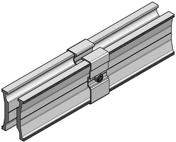 SL Rack Innenverbinder mit Träger Rail 60 Innenverbinder mit vormontierten Schrauben (81160-02)