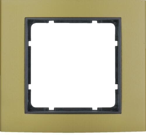 Berker 10113016 Rahmen, 1fach, B.3, Alu, gold/anthrazit