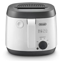 DeLonghi FS3021.W Fritteuse, 2 L, 1800 W, Cool-Touch-Wand, 150-190°C, weiß