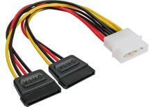 InLine Strom Y-Kabel intern, 1x 13,34cm (5,25") an 2x 15pol SATA, 0,20m (29672)