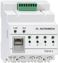 Rutenbeck (700802610) TCR IP 4 R-Control IP 4 Fernschaltgerät, Netzwerkanschluss, Zeitschaltfunktion, Temperatur, REG, lichtgrau