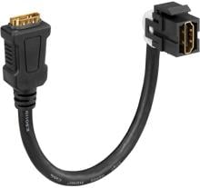 Rutenbeck (17010662) KMK-HDMI KP sw HDMI-Keystone-Modul, schwarz, ür Montageadapter KMK-MA Up und andere Einbauadapter