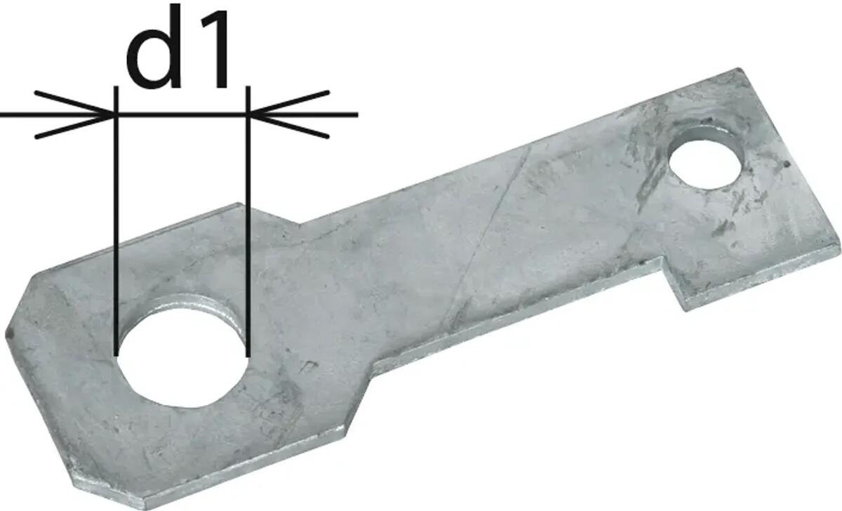 Dehn AB EXFS IF3 G 33 Anschlussbügel IF3 gerade Bohrdurchmesser d1 33 mm (923233)