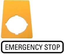 Eaton M22-XZK-GB99 - Schild, NOT-AUS, gelb, HxB 50 x 33 mm, Emergency Stop