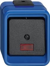 Wipp-Kontrollschalter, 16 AX, AC 400 V, blau, Schlagfest, Merten 372375