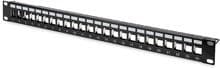 Assmann DN-91411 DIGITUS Modulares Patch Panel, 24-Port, Stahl, schwarz (DN-91411)