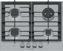 Bosch PCH6A5I90 Serie 6 Gaskochfeld, 60 cm breit, FlameSelect, 1-Hand-Zündung, Edelstahl