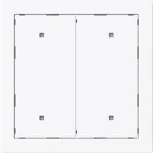 Busch-Jaeger 2570-20-44G Wippe für Elektroniktaster, Busch-art linear, 2-fach, transparente Kalotten, studioweiß glänzend (2CKA001751A3317)