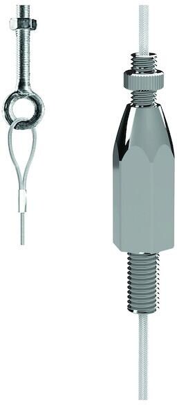 Protec.class PSASCT1x45 Seil, Schrauben, M8, Trapez, 45kg/1m, Zink (05106162), 1 Stck.