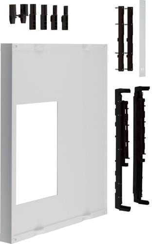 Hager UE42B8N Baustein, universN, 600x500mm, für 9 NH00-Leisten auf Sammelschienensystem 60mm, waagrecht