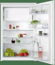 AEG TF5OS882DS Einbaukühlschrank mit Gefrierfach, Nischenhöhe 88 cm, 124 L, Schlepptür, LED Beleuchtung, Coolmatic, weiß