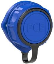PCE Schutzkontakt-Anbausteckdose oval nat mit Deckelband, IP66/68, blau (20351-9b)