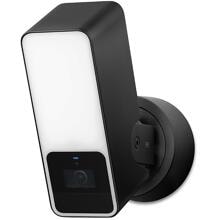 Eve Outdoor Cam HomeKit smarte Außenkamera mit Flutlicht und Apple HomeKit, Secure Video Technologie, schwarz (10ECA8101)