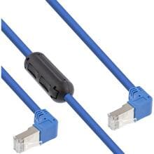 InLine Patchkabel 2-seitig unten gewinkelt mit Ferrit, S/FTP, Cat.6, PVC, 1,6m (S-76602BU-F-1.6)