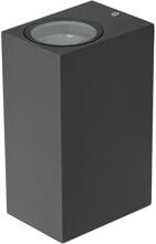 EVN Wandanbau, 2-flmg. (up + down), IP44, GU10, max. 2x 11W, 230V, anthrazit (637315)