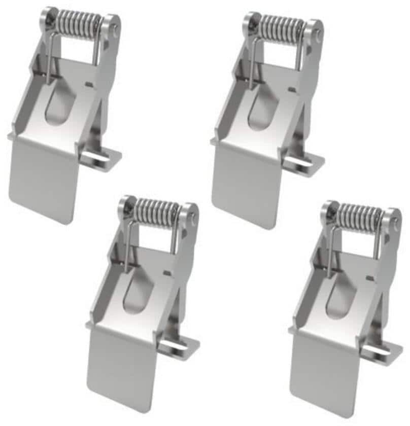 Brumberg Einbaufeder 4er-Set inkl. Winkel und Schrauben, für LED-Panels der Serien PINOS, AGGY, OREN, TIMOR und CEBU, silber (00532900)