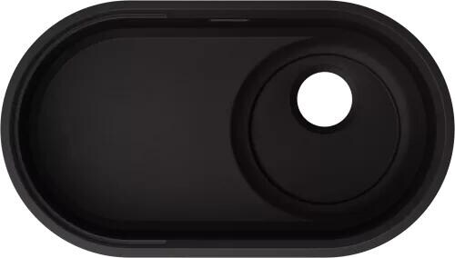 Blanco OOVALON 700-IF Granitspüle, VELGRANIT, ohne Ablauffernbedienung, mystic black (527991)