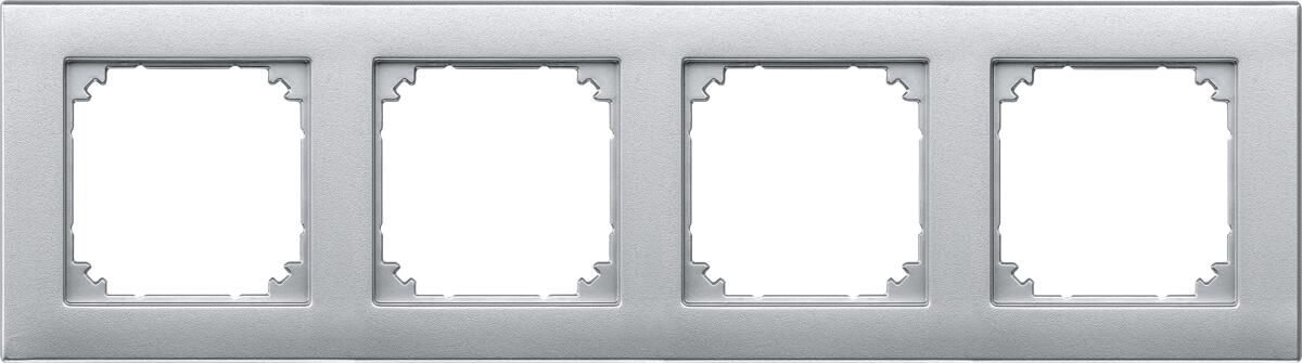 Merten 486460 Rahmen, System M-PLAN, 4fach, Aluminium matt