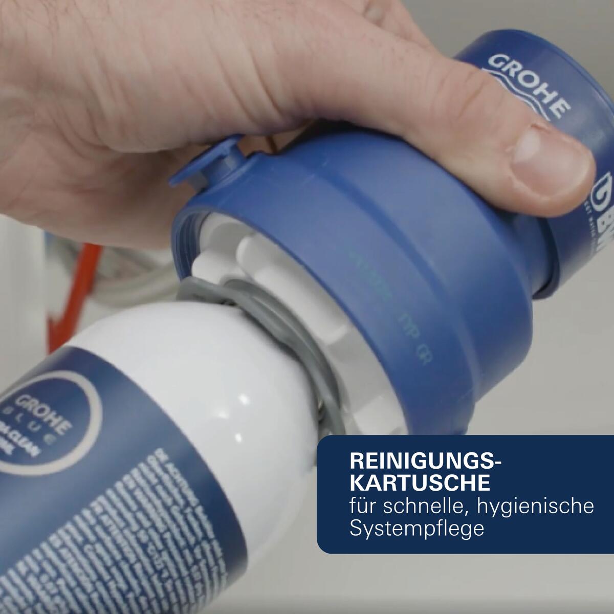 GROHE Blue Starterset 425g CO2 – 4 Flaschen, Für Bis Zu 60 Liter Sprudelwasser Pro Flasche, Für GROHE Blue Wassersystem, Einfache Installation In 30 Sekunden GROHE Blue CO2 Starterset