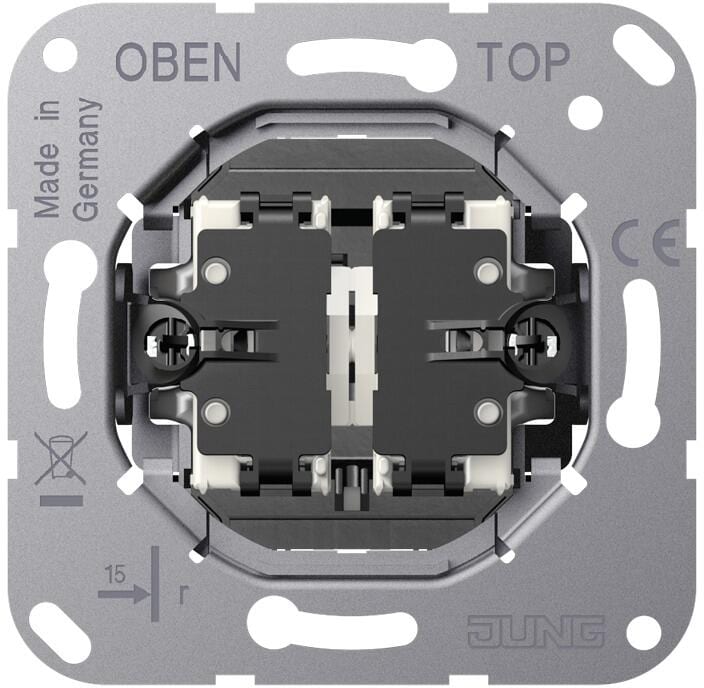 Jung Doppel-Kipptaster, 2 Schließer 10 A 250 V ~