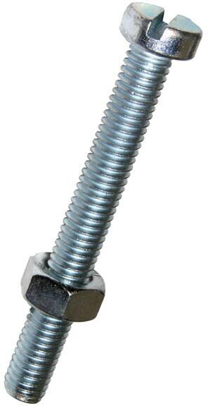 Joseph Dresselhaus 431200153516 Zylinderschraube, Schlitz, mit Mutter, M5x16mm